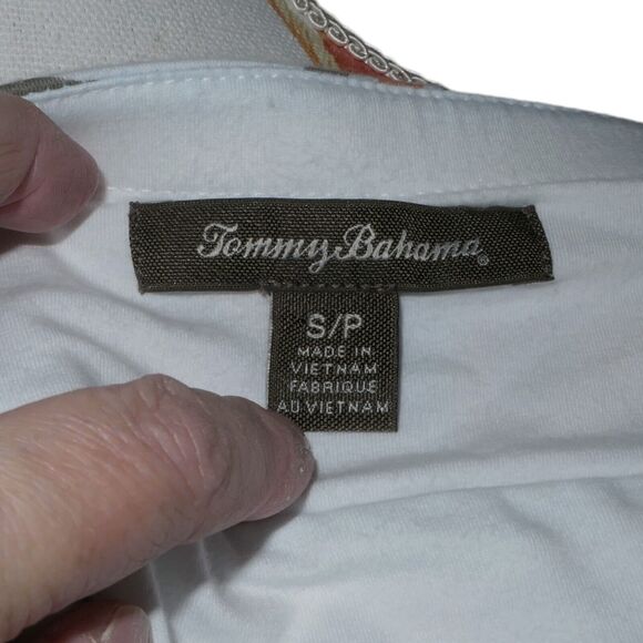 Tommy Bahama Sz S 60s Style Backless Bodycon Geometric Floral Dress Supima EUC - Picture 3 of 14